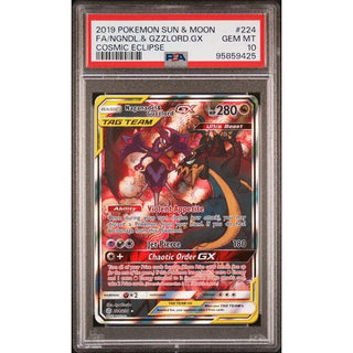 FA/Naganadel & Guzzlord GX – 2019 Pokémon Sun & Moon Cosmic Eclipse #224 PSA 10