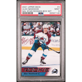 Alex Newhook 2021 Upper Deck NHL Star Rookies Box Set #4 PSA 9
