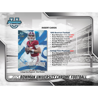 2025 Bowman Chrome University Football Breaker's Delight Box