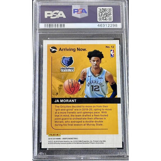 Ja Morant 2019 Panini Hoops Arriving Now – Holo #12 PSA 10
