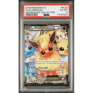 FA/FLAREON EX 2016 Pokemon Gen. Radiant Collection #RC28 PSA 6
