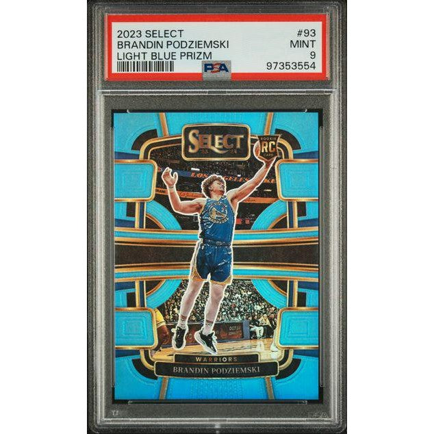 Brandon Podziemski 2023 Select Light Blue Prizm #93 PSA 9