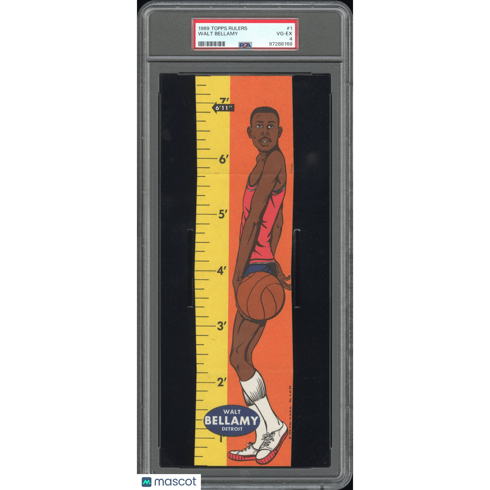 Walt Bellamy 1969 Topps Rulers #1 PSA 4