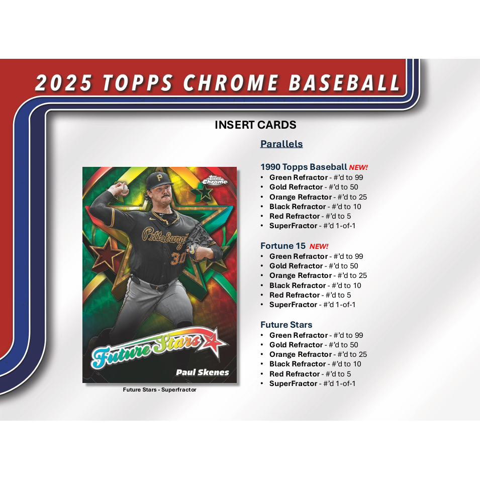 2025 Topps Chrome Baseball Hobby Pack