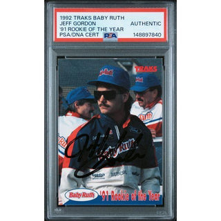 Jeff Gordon 1992 Traks Baby Ruth '91 Rookie Of The Year PSA/DNA/Certified AUTHENTIC