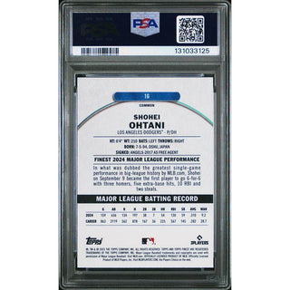 Shohei Ohtani 2025 Finest Blue Checkerboard #16 – PSA 9