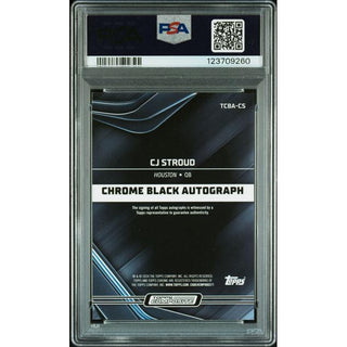 CJ Stroud 2023 Topps Composite Chrome Black Autograph #TCBACS PSA 10
