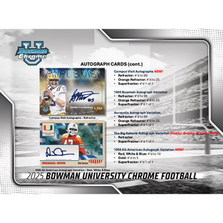 2025 Bowman Chrome University Football Breaker's Delight Box