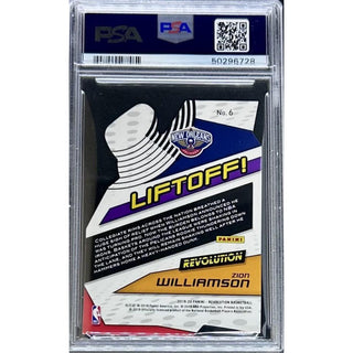 Zion Williamson 2019 Panini Revolution Liftoff! #6 PSA 9 – Die-Cut Rookie Insert