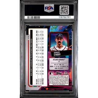 Spencer Strider 2024 Topps Chrome Cosmic Orange Galactic #51 PSA 10