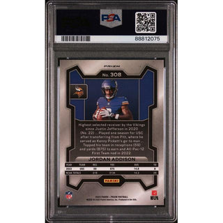Jordan Addison 2023 Panini Prizm Variation #308 PSA 10