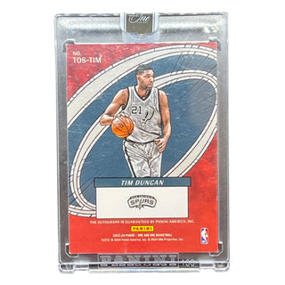Tim Duncan 2023-24 Panini One and One Auto – On-Card Autograph #05/10