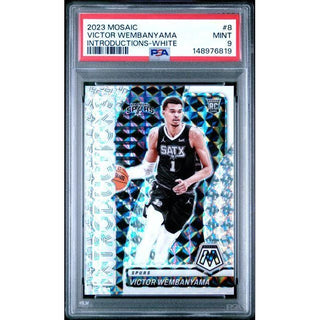 Victor Wembanyama 2023 Panini Mosaic Introductions-White #8 #23/25 PSA 9