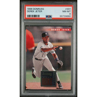 Derek Jeter 1996 Donruss #491 PSA 8