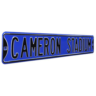 Duke Blue Devils Cameron Stadium 6" x 36" Embossed Steel Street Sign – Official NCAA Wall Décor