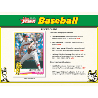 2025 Topps Heritage Baseball Hobby Box