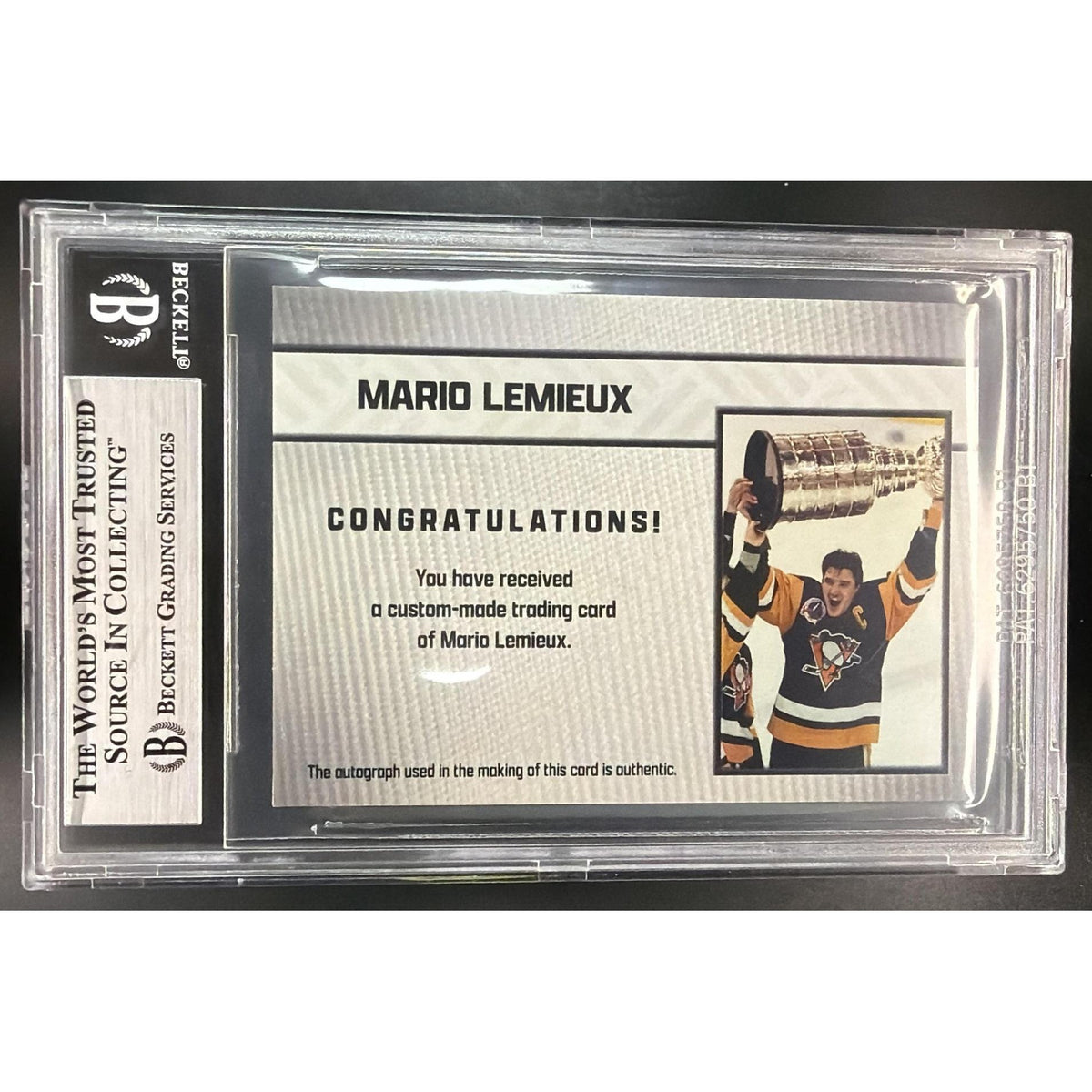Mario Lemieux Authentic Autograph Beckett Authenticated