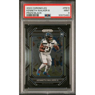 Kenneth Walker III 2022 Chronicles Prizm Black #PB19 PSA 9