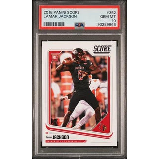 Lamar Jackson 2018 Panini Score #352 PSA 10