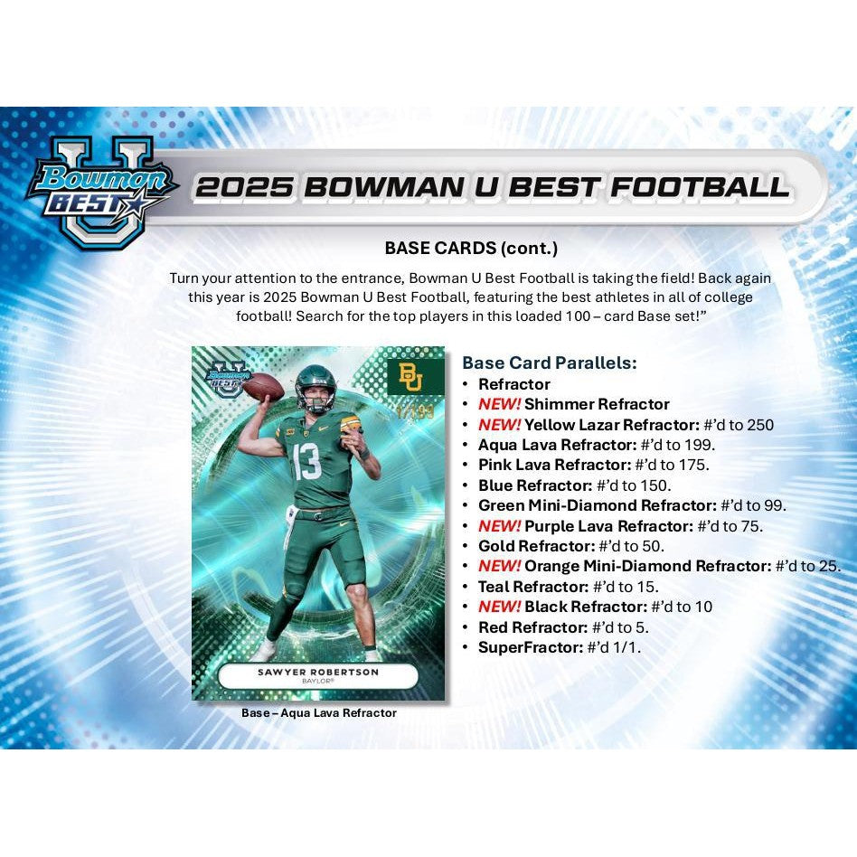 2025 Bowman's Best University Football Hobby Box