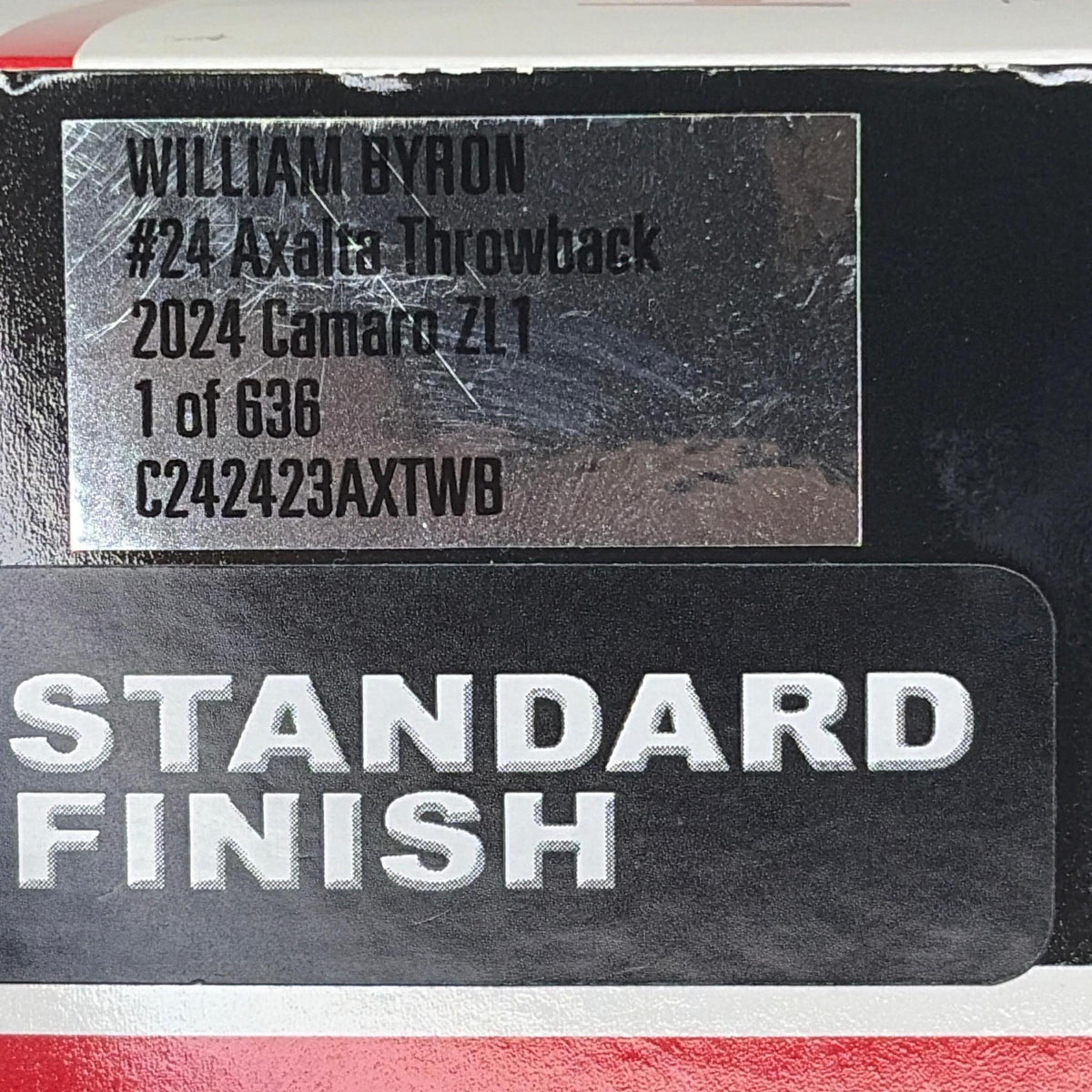 Die Cast 1:24 Scale: William Byron # 24 Axalta Throwback 2024 Camaro ZL1 1/636 - Lionel Racing Standard Finish