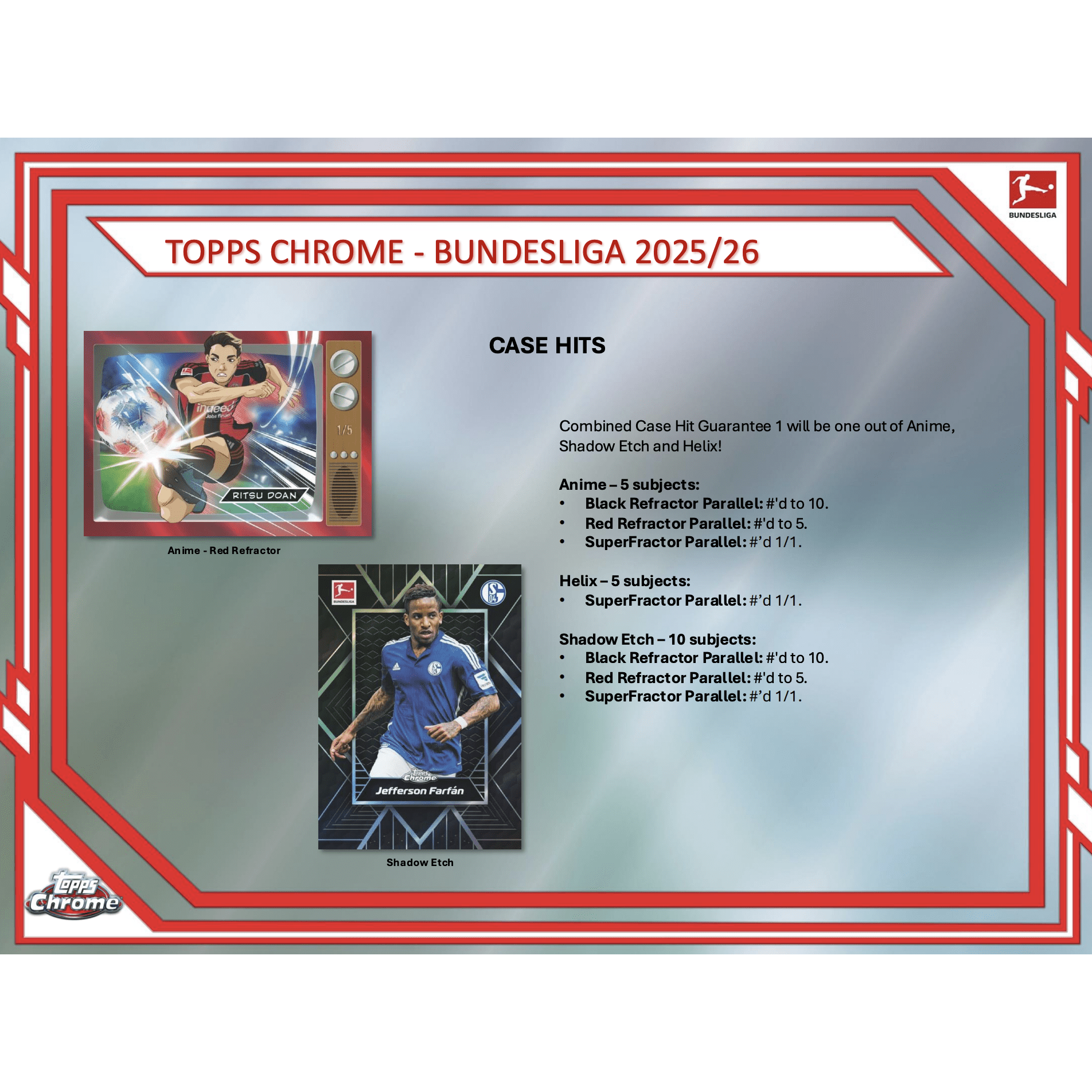 2025-26 Topps Chrome Bundesliga Soccer Hobby Pack