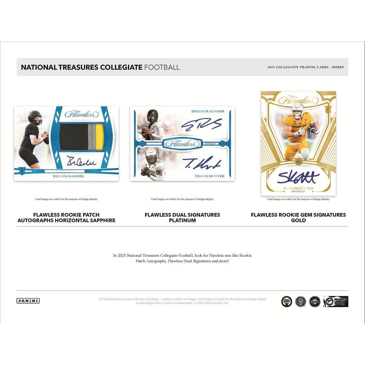 2025 Panini National Treasures Collegiate Football Hobby Box