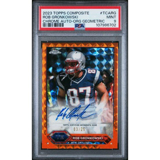 Rob Gronkowski 2023 Composite Chrome Auto-Org Geometric #TCARG PSA 9