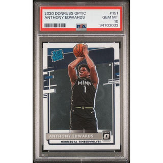Anthony Edwards 2020 Donruss Optic #151 PSA 10