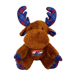 USA Hockey Officially Licensed Logo 10 Inch Sherpa Moose Plush