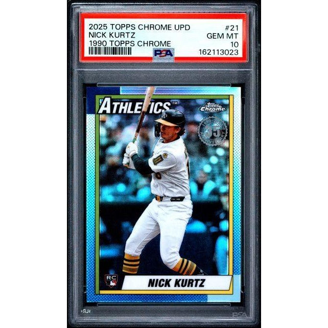 2025 Topps Chrome Update Nick Kurtz 1990 Topps Chrome PSA 10