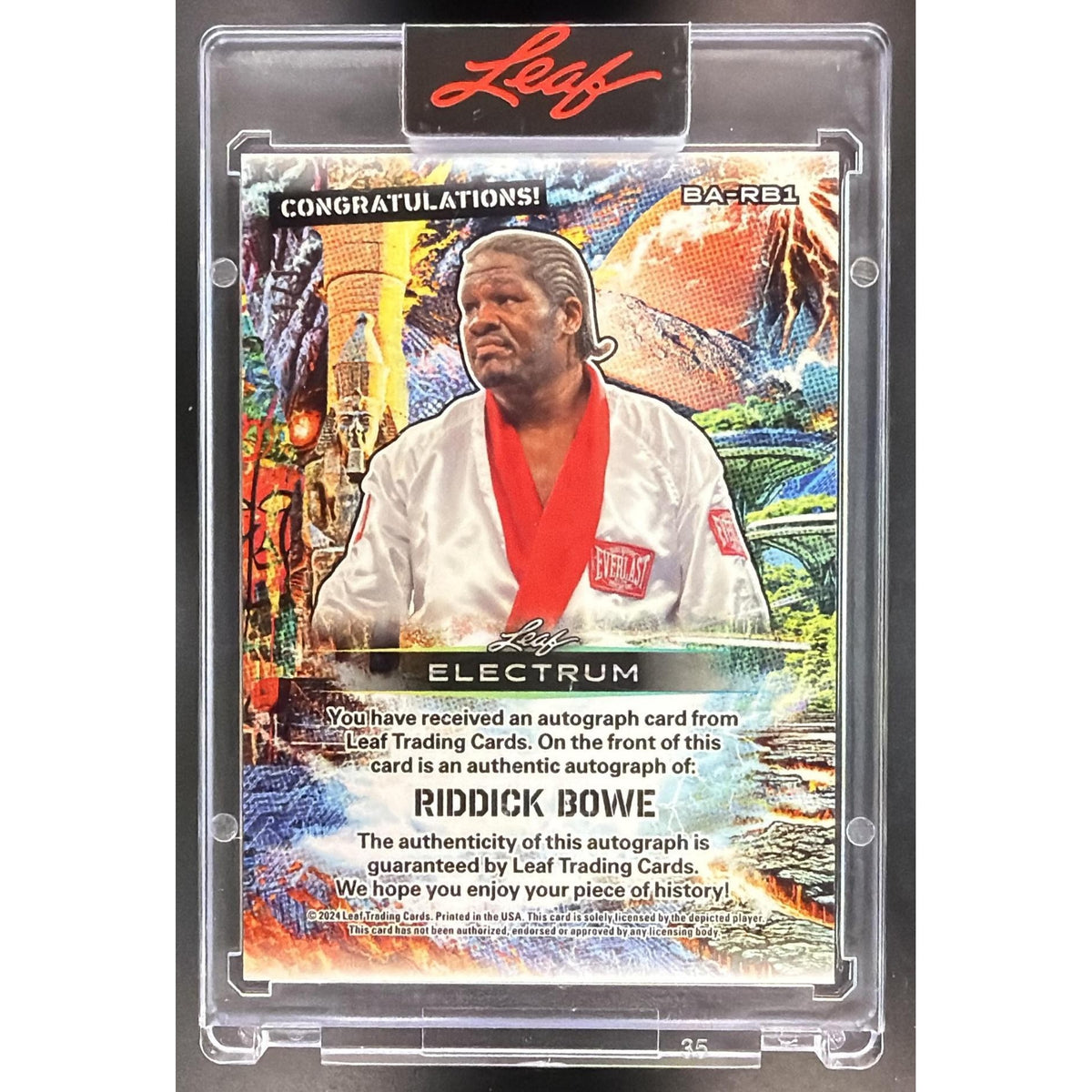 Riddick Bowe 2024 Leaf #BA-RB1 Non-Graded