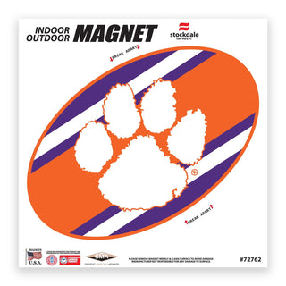 Clemson Tigers Stripes Indoor/Outdoor Magnet – Official NCAA Tiger Paw Design