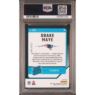Drake Maye 2024 Donruss Optic Flex #229 PSA 9
