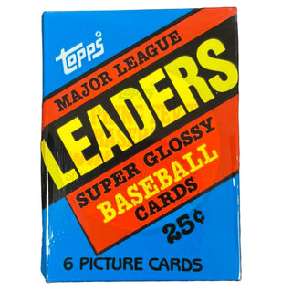 1986 Topps Major League Leaders Super Glossy Picture Baseball Card Pack
