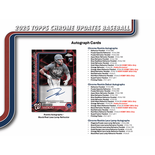 2025 Topps Chrome Update Series Baseball Hobby Box