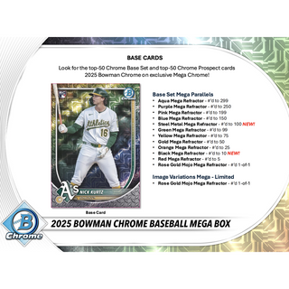 2025 Bowman Chrome Baseball Mega Box
