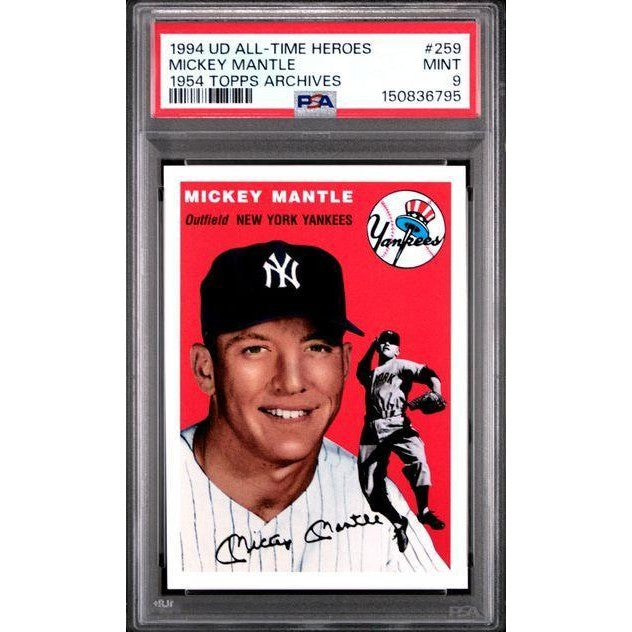 Mickey Mantle 1994 Upper Deck All Time Heroes 1954 Archives #259 PSA 9