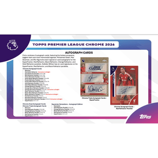 2026 Topps Chrome Premier League EPL Soccer Hobby Pack