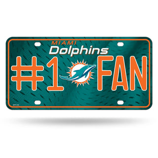 Miami Dolphins #1 Fan License Plate - Metal