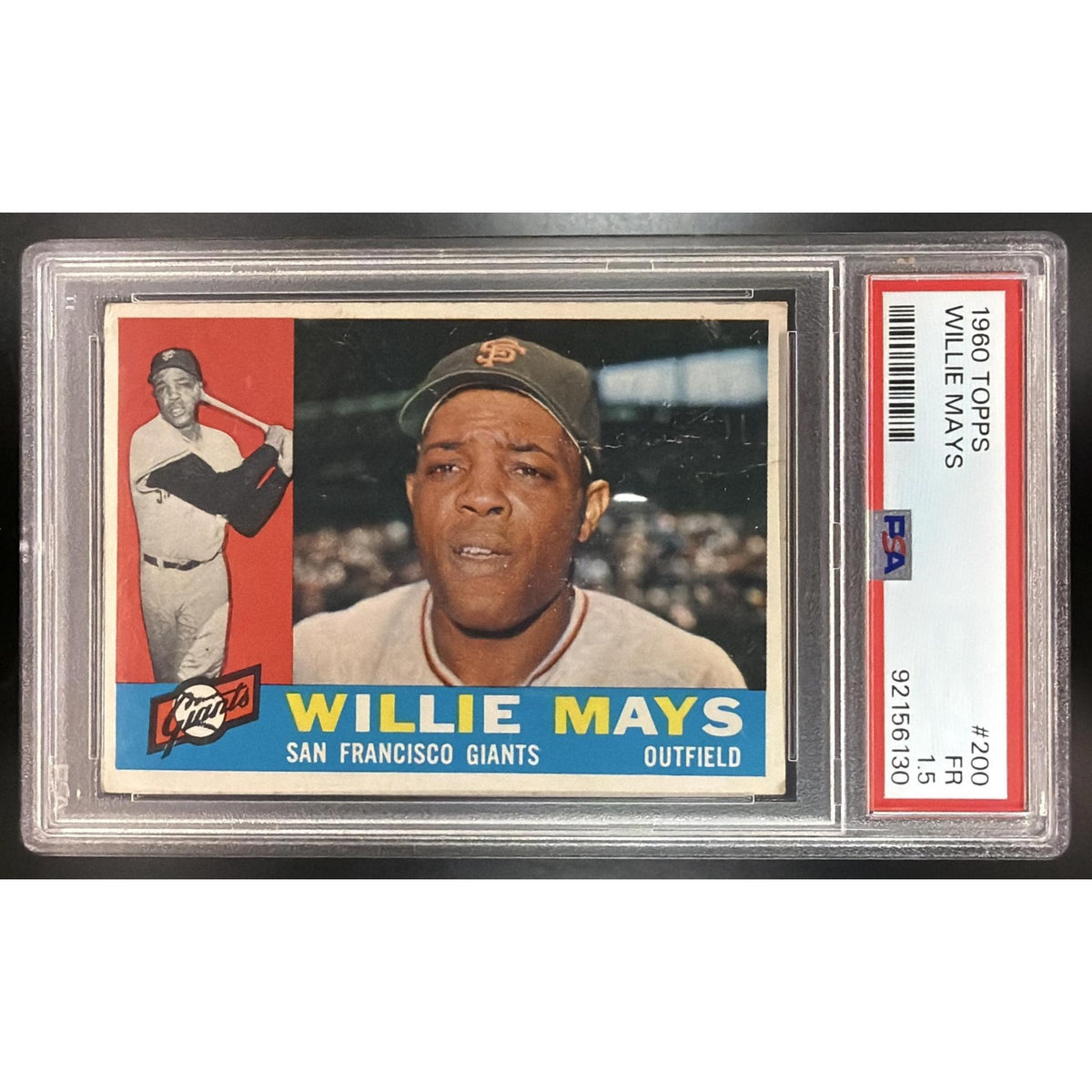 1960 Topps Baseball Willie Mays #200 PSA 1.5