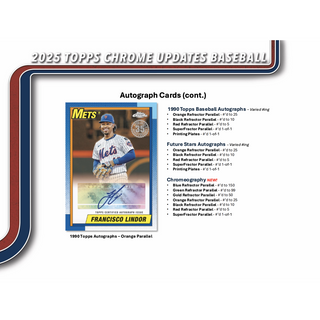 2025 Topps Chrome Update Series Baseball Blaster Box