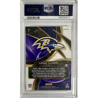 Lamar Jackson 2019 Panini Select Sensations #7 PSA 10