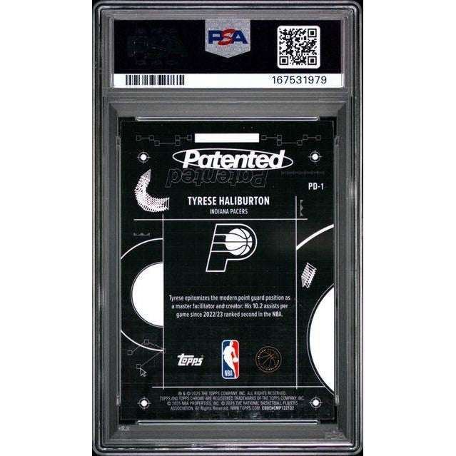 2025 Topps Chrome Patented #PD-1 Tyrese Haliburton PSA 10