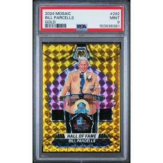 Bill Parcells 2024 Panini Mosaic Gold #292 PSA 9