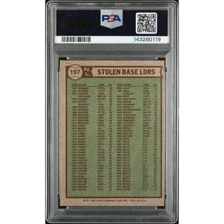 Joe Morgan 1976 Topps #197 NL Stolen Base Champion PSA/DNA Cert. Auto.