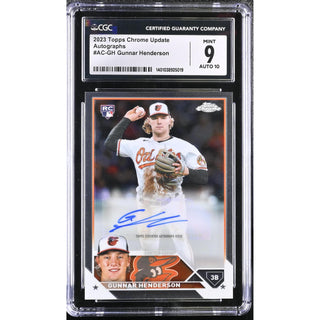 Gunnar Henderson 2023 Topps Chrome Update Autographs #AC-GH