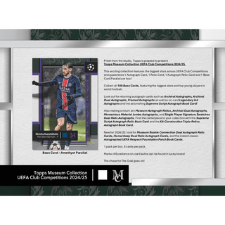2024-25 Topps UEFA Club Competitions Museum Collection Soccer Hobby Box
