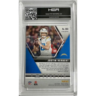 Justin Herbert 2020 Panini Mosaic NFL Debut Green #263 HGA 9.0