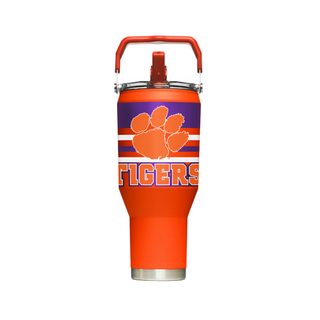 Clemson Tigers 40oz Carry Tumbler – Double-Wall Stainless Steel with Full-Color Logo